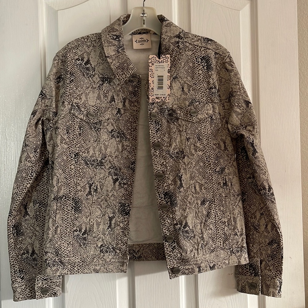 Nannette Jean style jacket Small Python print